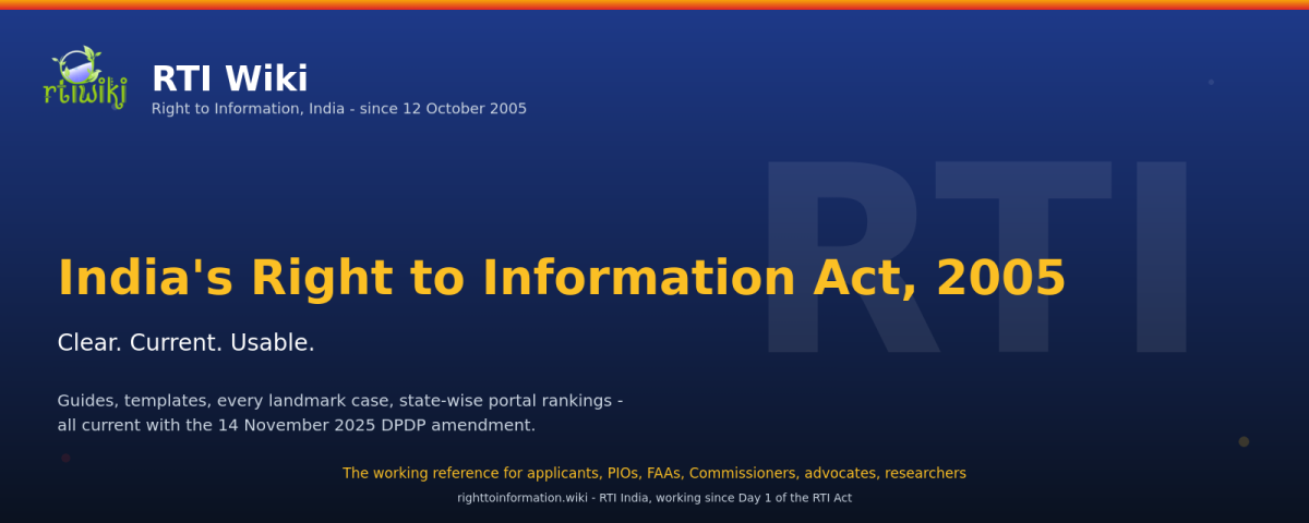 RTI Wiki — India's Right to Information Act, 2005 reference