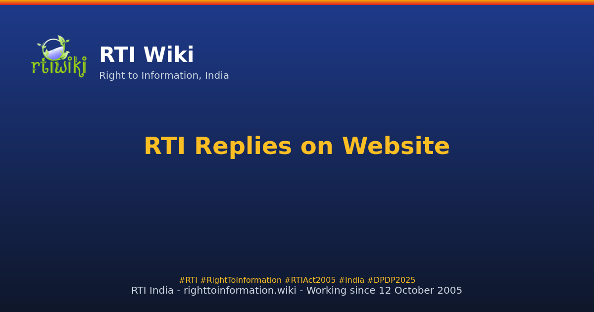 blog / rti-replies-on-website — RTI Wiki