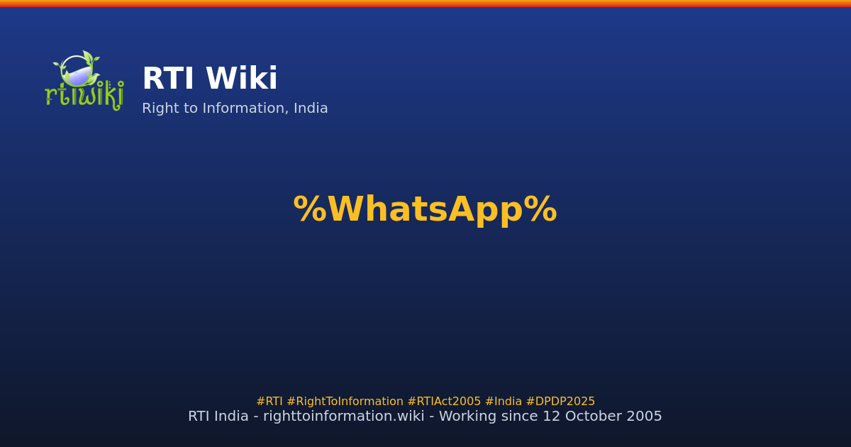 blog / whatsapp — RTI Wiki