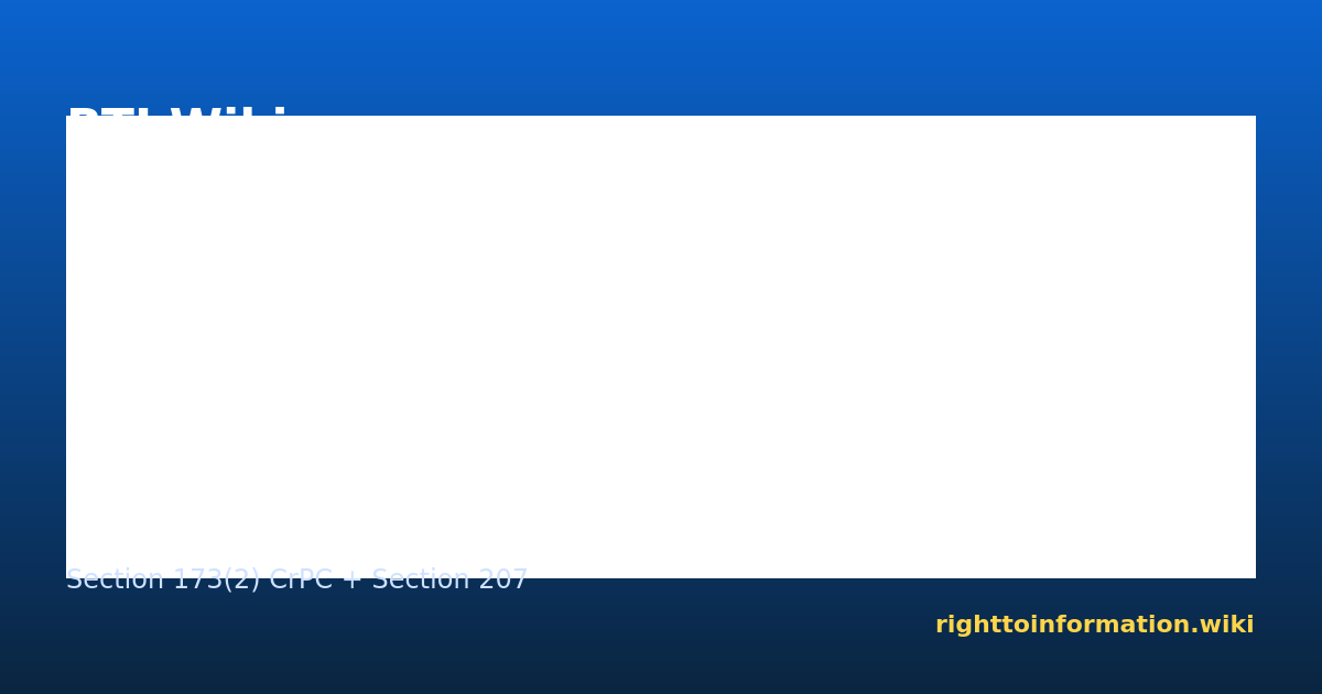 Charge-Sheet Copy RTI — §173(2) CrPC + RTI route (2026)