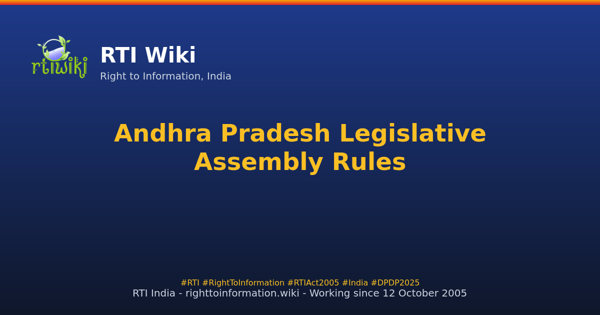 rules / andhrapradesh / assembly — RTI Wiki
