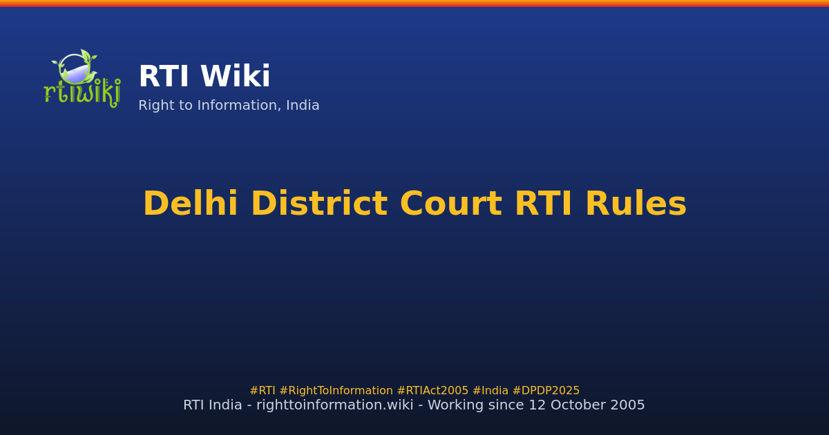 rules / delhi / court — RTI Wiki